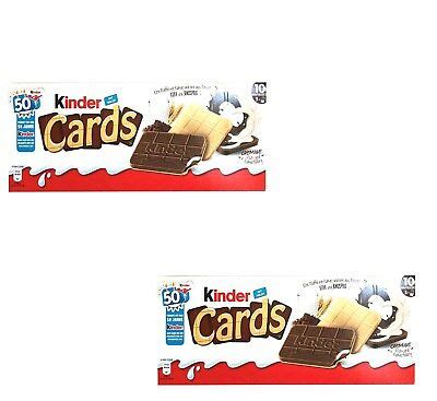 We're so much more than an online store specialising in kind words! 2 Pack FERRERO KINDER CARDS Chocolate CRUNCHY BISCUIT ITALY New | eBay