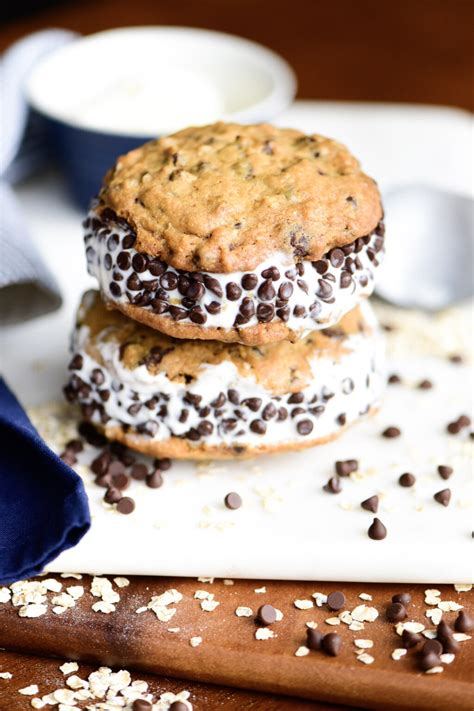 Chocolate Chip Cookie Ice Cream Sandwiches Dude That Cookz