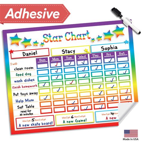 Buy Dry Erase Reward Chore Chart 16 X 13 Multiple Children