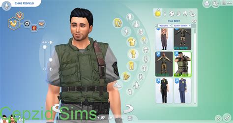 Chris Redfield Outfits From Resident Evil Cepzid Sims