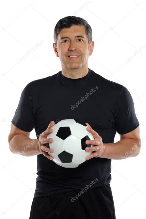 Man Holding Soccer Ball Stock Photo By ©ginosphotos1 13325853