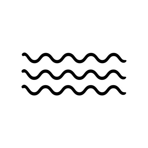 Wave Thin Line Icon Isolated On White Background Vector 7264467