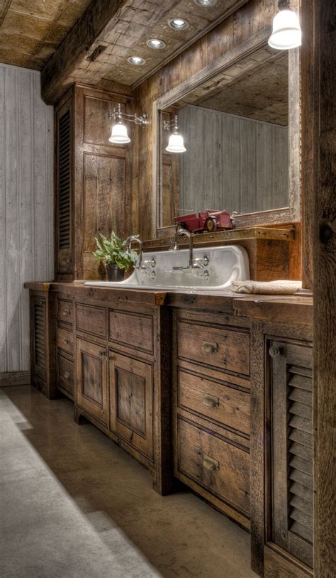 20 Rustic Bathroom Vanity Ideas Homyhomee