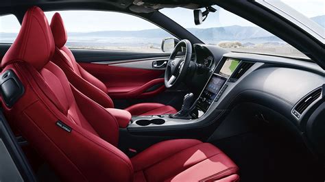 2017 Infiniti Q60 Interior Red Leather Sport Seat Details Coupe