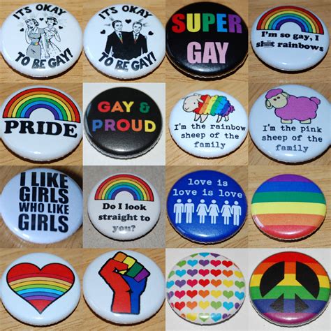 Gay Pride Button Badge 25mm 1 Inch Lesbian Lgbt Queer