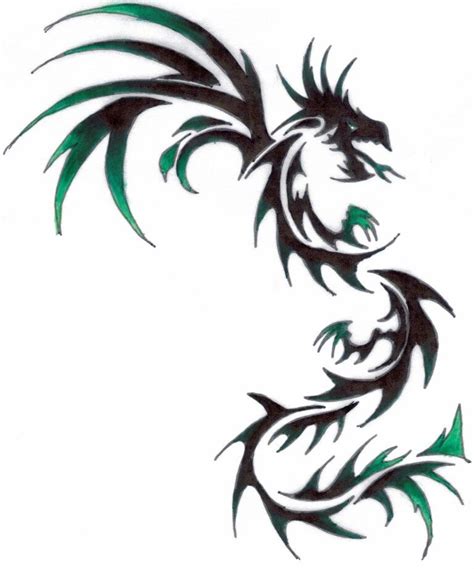 Green Dragon Tattoo Green Dragon Fire Dragon Dragon Art Tribal Wolf
