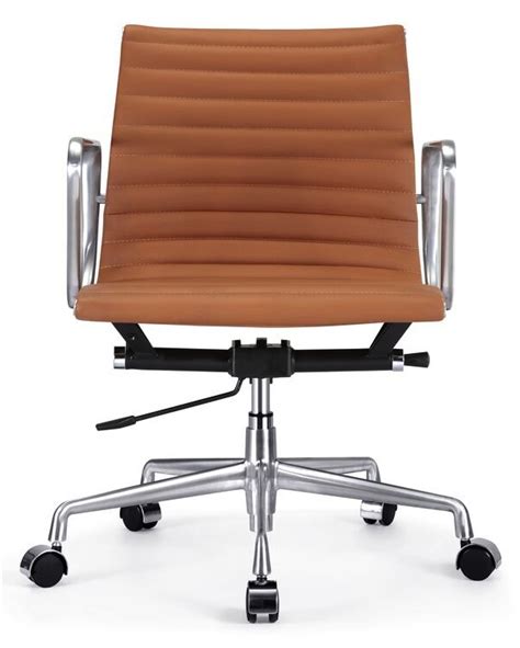 Ribbed Back Office Chair In Tan  16652 