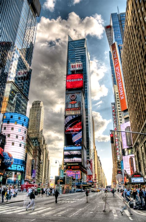 Times Square Hdr 01c2 Hd Landmarks Wallpapers New York Wallpaper