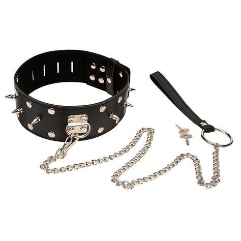 Adjustable Strict Leather Locking Posture Lock Chain Collar Neck