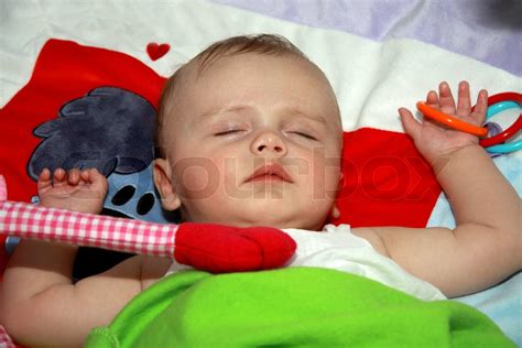 Sleeping Baby Stock Image Colourbox