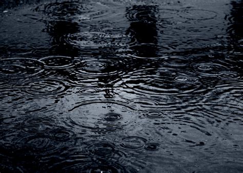 Moody Raindrops In Dark Blue Puddle Ogq Backgrounds Hd