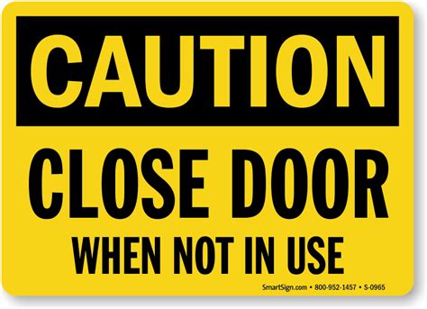 Keep Door Closed Signs Do Not Prop Door Open Signs