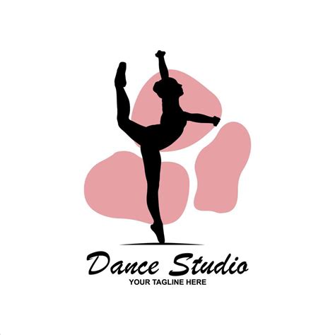 Ballet Dance Studio Logo Template Element Symbol With Luxury Gradient