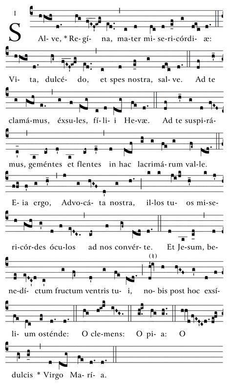 Salve Regina Solemn Tone Gregorian Chant Hymns
