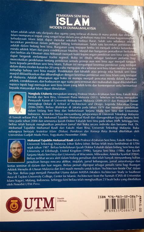 Seni bina mempunyai pengertian yang amat luas dalam konteks maknanya dan juga ruang. NANGKULA UTABERTA: Architect, Academician, Researcher ...