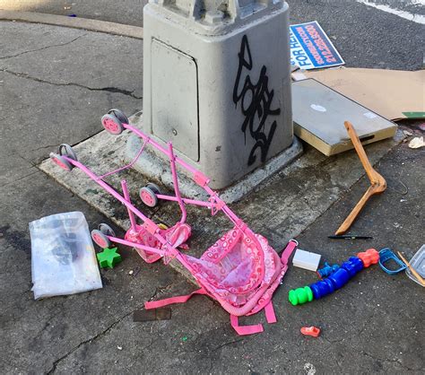 Pink Thing Of The Day Abandoned Pink Childs Play Stroller The