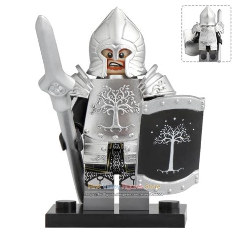Single Sale Xp138 Legoingly Minfig Fountain Guard Action Figure Soldier