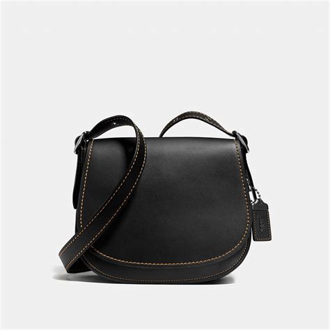 Coach Saddle 23 In Glovetanned Leather In Blackblack Copper Black Lyst