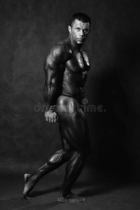 Muscular Male Bodybuilder Posing In Studio Stock Photo Image Of