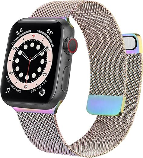 Mugust Metal Band Compatible With Apple Watch Band 38mm 40mm 42mm 44mm