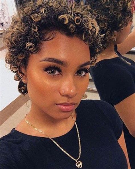 15short Natural Curly Hairstyle Highlights Short Curly Hairstyles