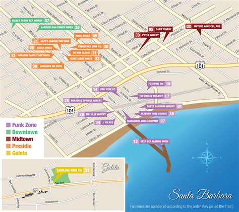 The Trail Map Santa Barbara Urban Wine Trail