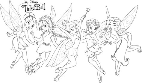 tinkerbell  friends coloring pages disney