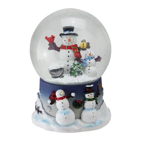 675 Snowman And Snow Son Musical Christmas Snow Globe Glitterdome