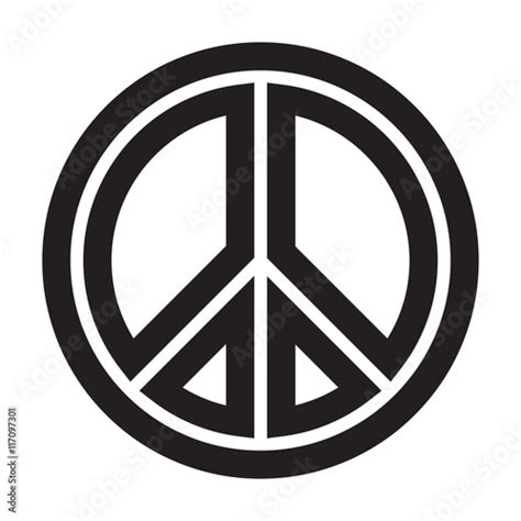 Peace Symbol Isolated On White Backgroundsign Of Peace For