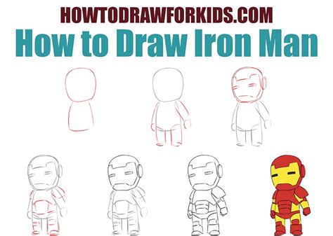 How To Draw Iron Man Step By Step In Color