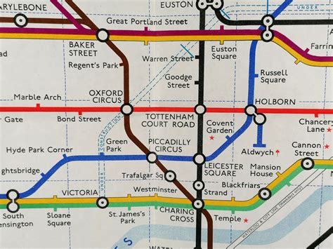 1964 London Underground Station Map Quad Royal Paul Garbutt