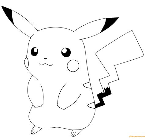 Pikachu From Pokémon Go Coloring Pages Pokemon Characters Coloring