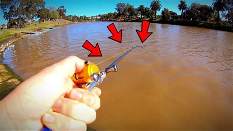 Worlds Smallest Fishing Rod Catches Big Fish Youtube