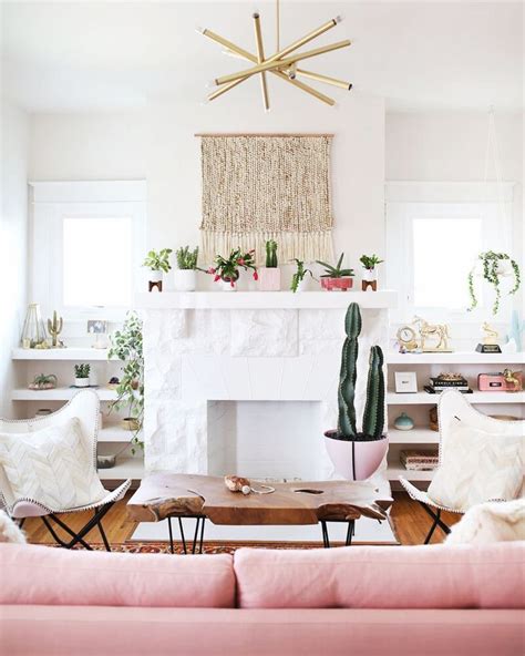 Home Decor Living Room Makeover Pink Living Room Mid Century Living