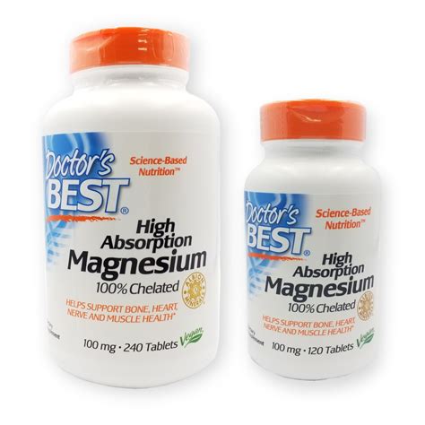 Doctors Best Magnesium High Absorption 100mg 120 Or 240 Tablets