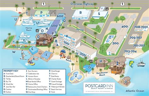 A Property Map Of The Postcard Inn Holiday Isle Resort And Marina That I