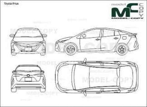 Toyota Prius D Drawing Blueprints Model Copy Default