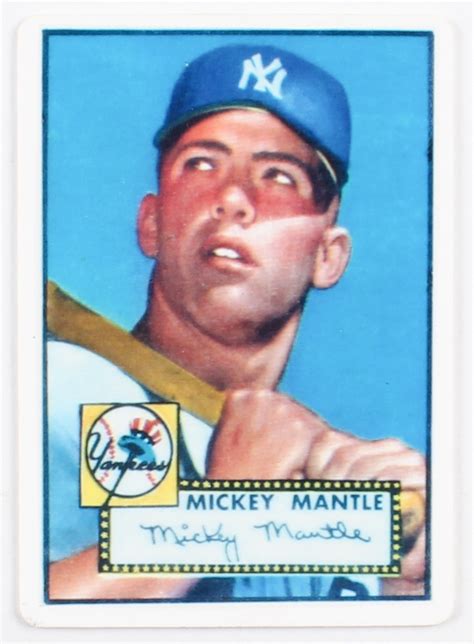 1952 topps baseball 311 mickey mantle rp 01e