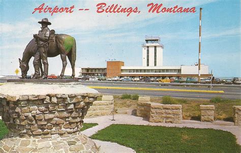 Billings Logan Airport Bil Postcard Late 1950s Flickr