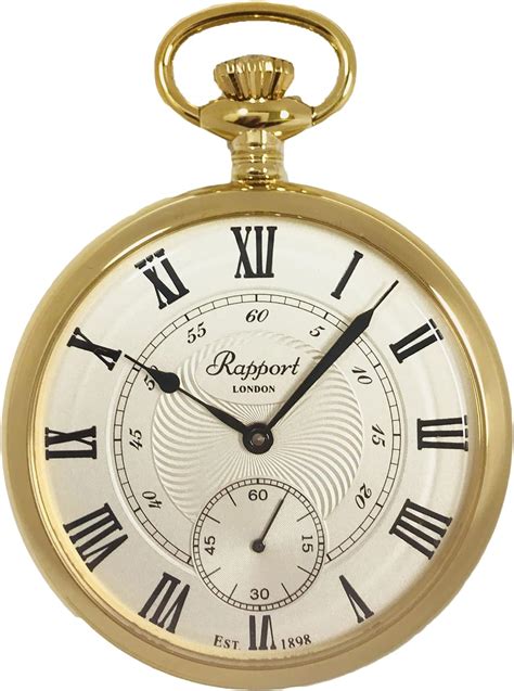 Vintage Pocket Watch With Chain By Rapport Classic Oxford