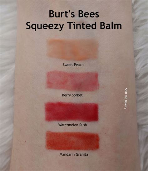Burt S Bees Squeezy Tinted Balm Swatches And Information
