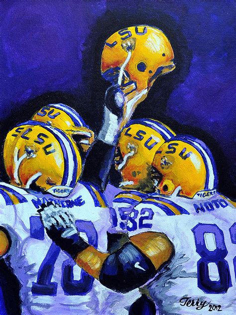 Fighting Tigers Of Lsu Painting By Terry J Marks Sr