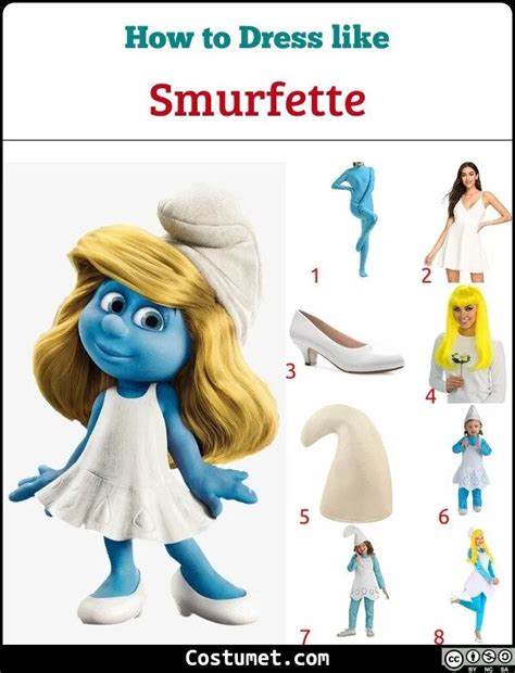Smurfette Costume For Cosplay And Halloween 2022 Smurfette Costumes