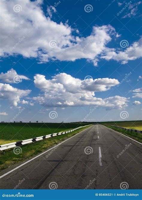 Road Blue Sky Stock Image Image Of Green Countryside 85406521