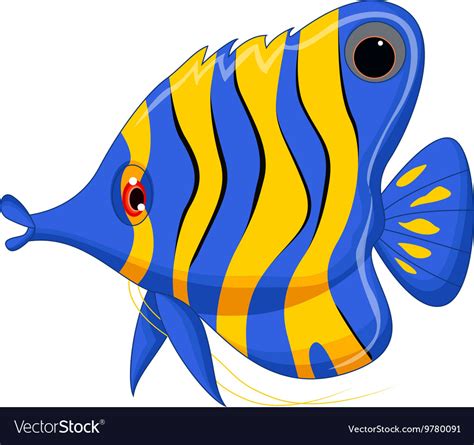 Angel Fish Cartoon Royalty Free Vector Image Vectorstock