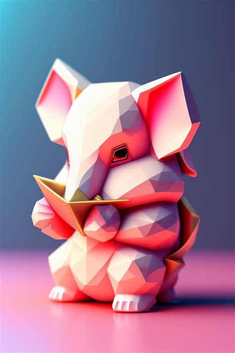 Lexica Low Poly Kawaii Ganesh Origami Japan 8k