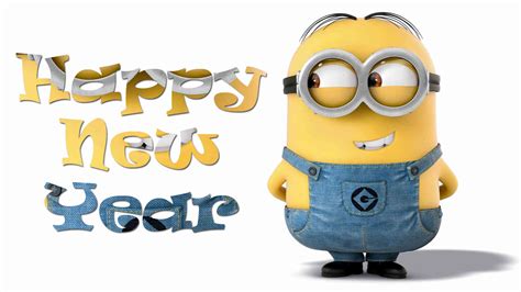 Funny Wallpaper With Minion Happy New Year 2018