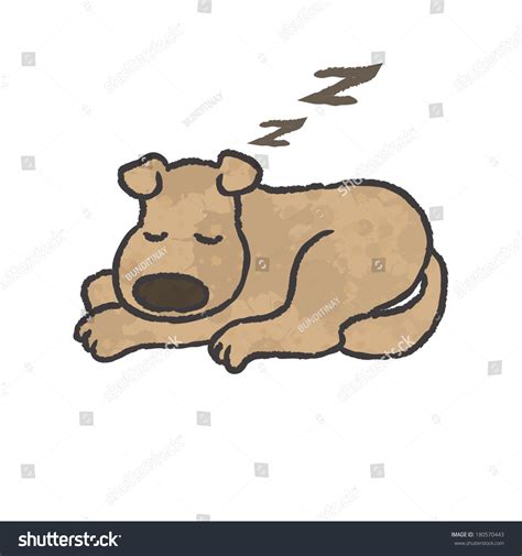 Dog Sleep Cartoon Stock Vector Royalty Free 180570443
