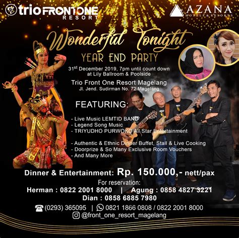 Hubungi telegram di bawah untuk dapatkan rph ini. Rayakan Tahun Baru 2020 di Trio Front One Resort Magelang ...