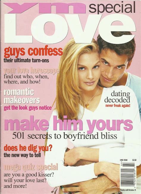 1996 ym magazine love special lots of quizzes fashion magazine cover magazine covers 90